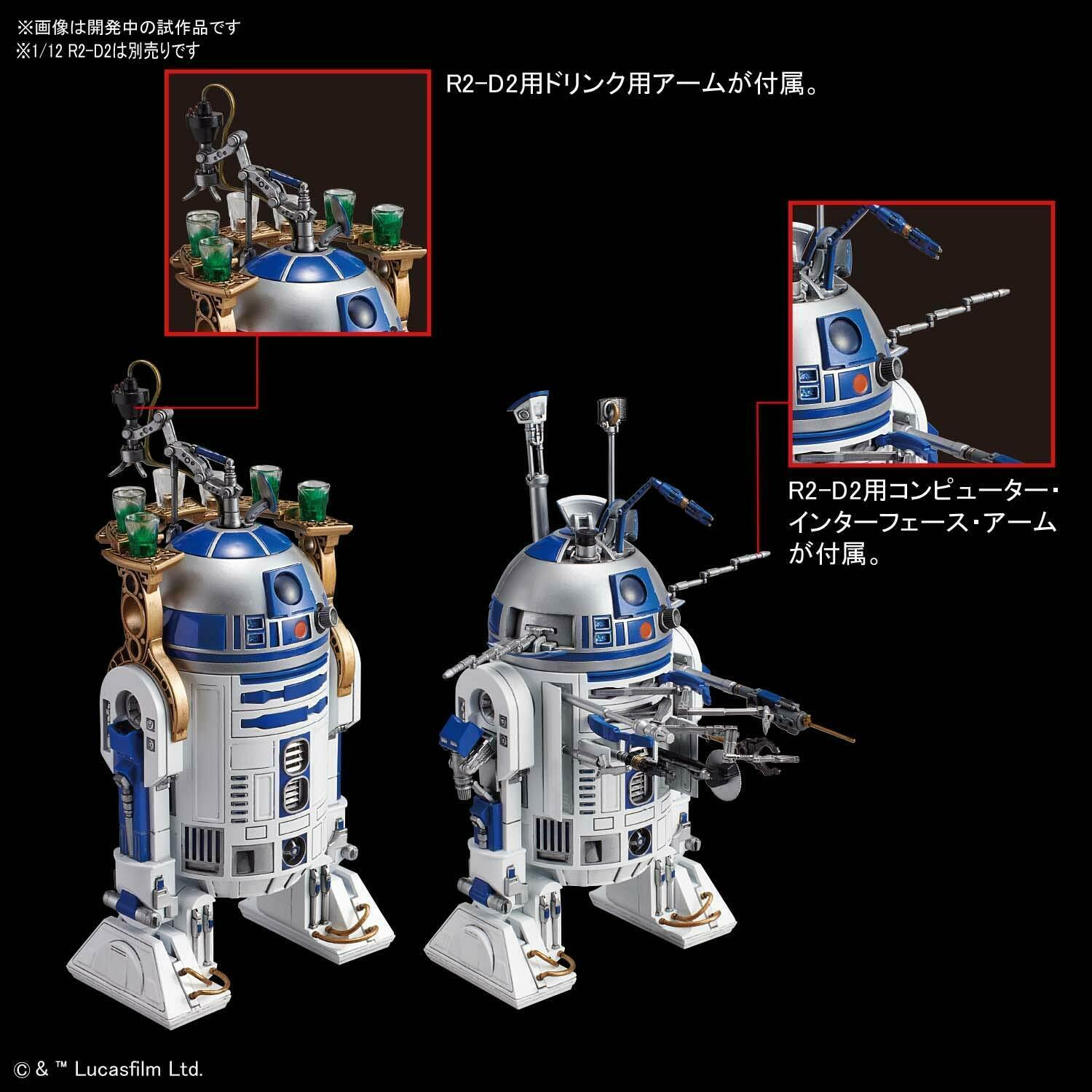 Bandai Star Wars 1/12 R2-Q2 – Modellino Astromech Droid In Scala, Altezza 9,1 Cm
