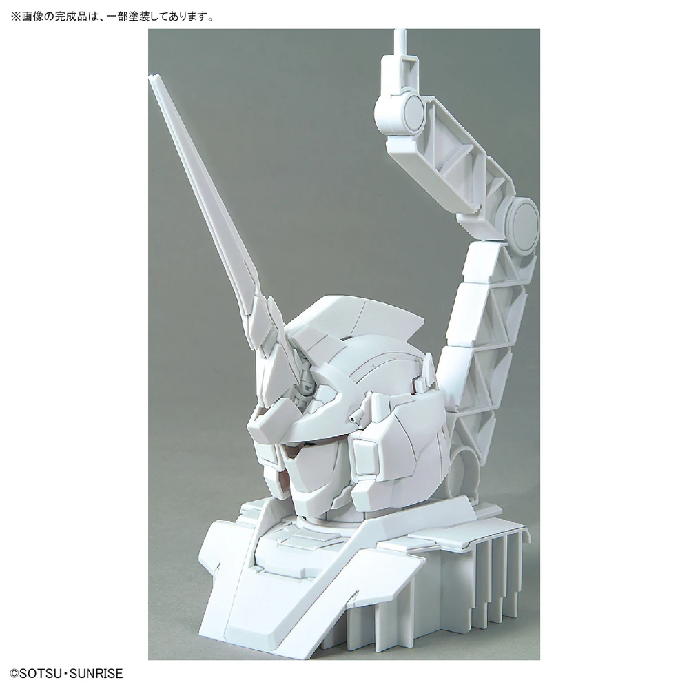 P-Bandai: 1/48 Unicorn Gundam Head Display Base (Psycho-Frame Color Variation Ver.) & Unicorn Gundam 02 Banshee Head Display Base Set - Image 10