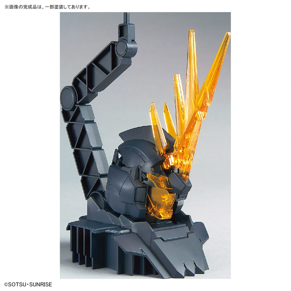 P-Bandai: 1/48 Unicorn Gundam Head Display Base (Psycho-Frame Color Variation Ver.) & Unicorn Gundam 02 Banshee Head Display Base Set - Image 8