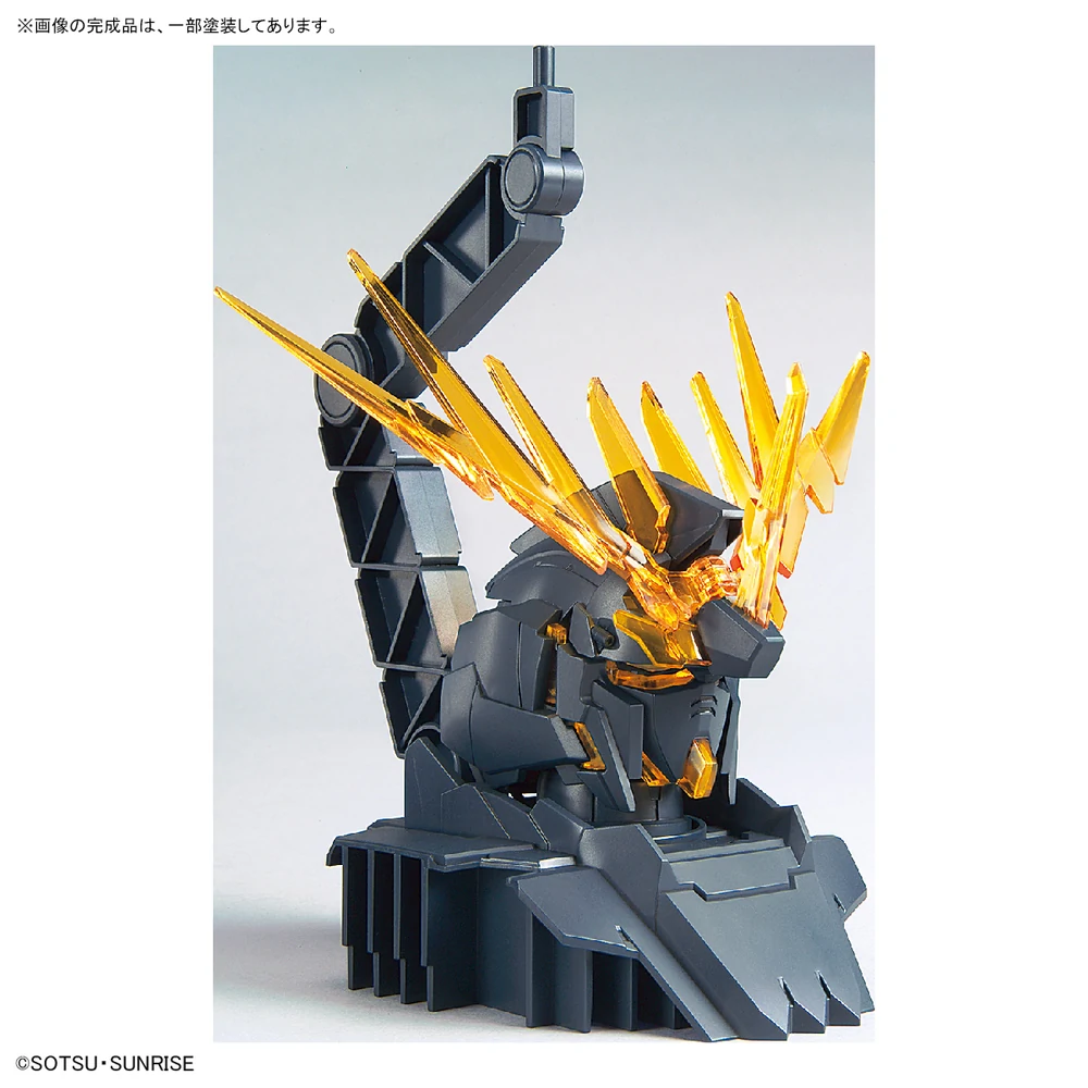 P-Bandai: 1/48 Unicorn Gundam Head Display Base (Psycho-Frame Color Variation Ver.) & Unicorn Gundam 02 Banshee Head Display Base Set - Image 7