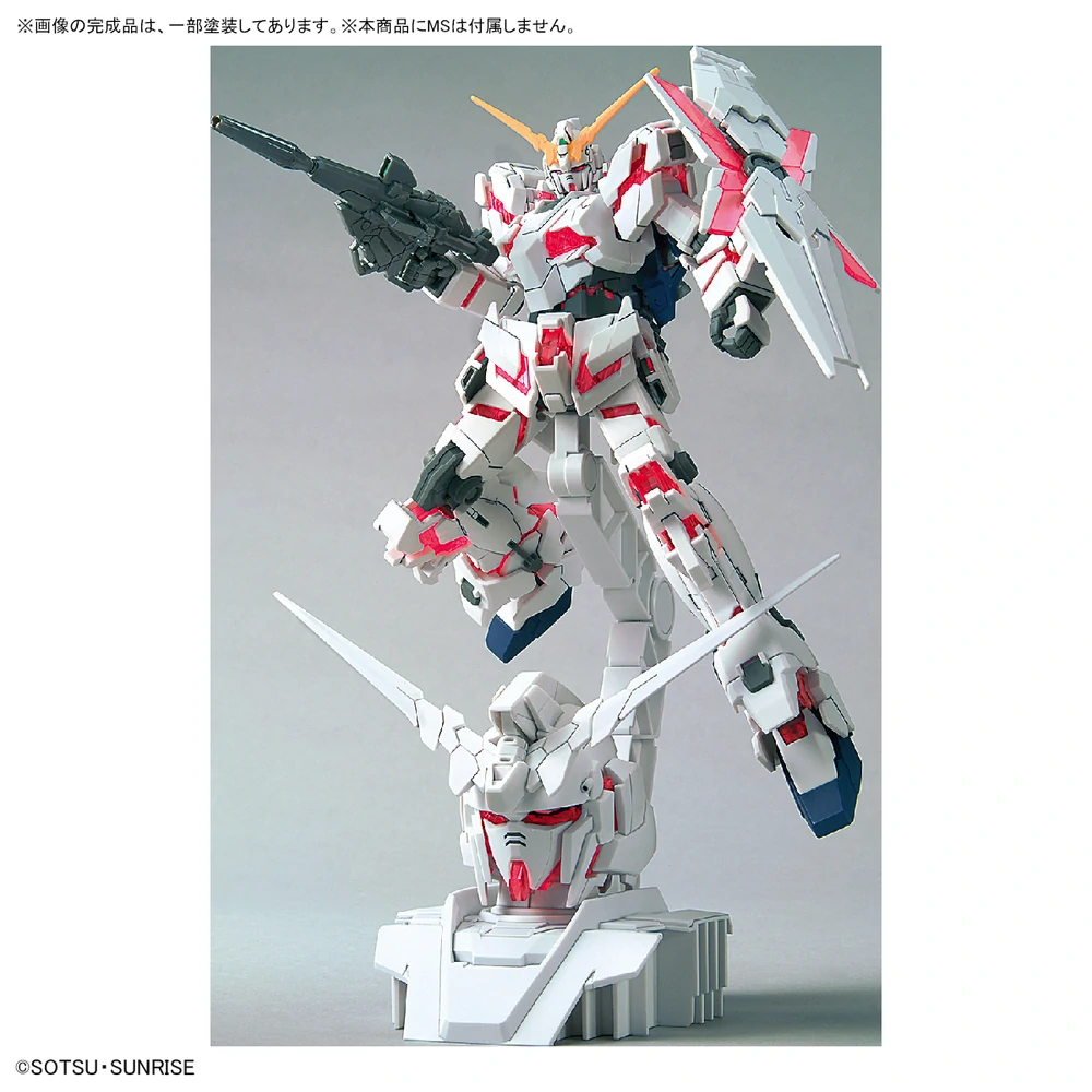 P-Bandai: 1/48 Unicorn Gundam Head Display Base (Psycho-Frame Color Variation Ver.) & Unicorn Gundam 02 Banshee Head Display Base Set - Image 6